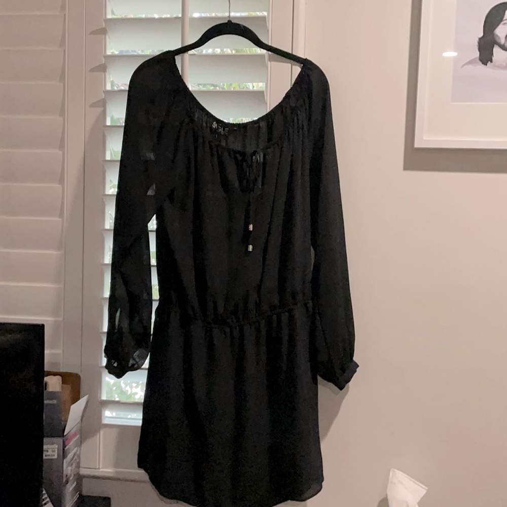 Cute off shoulder, flowing LBD